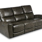 Laura Grey Leather Power Reclining Sofa