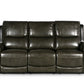 Laura Grey Leather Power Reclining Sofa