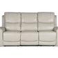 Laura Ivory Leather Power Reclining Sofa