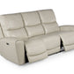 Laura Ivory Leather Power Reclining Sofa