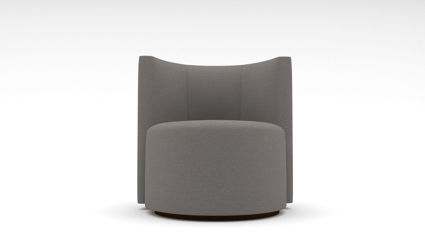 Lucy Half Round Swivel Chair - Peyton Slate