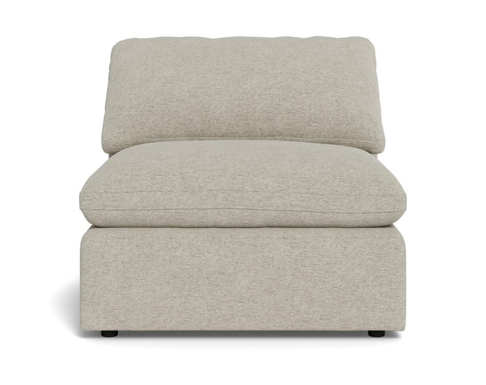 Fluffy Small Armless Chair - Elliot Teal