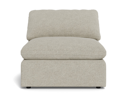 Fluffy Small Armless Chair - Elliot Teal