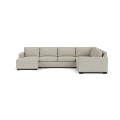 Track 141" Corner Sectionals W. Full Sleeper & Left Chaise - Merit Dove