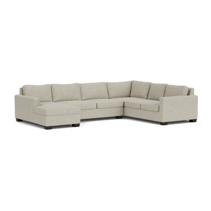 Track 141" Corner Sectionals W. Full Sleeper & Left Chaise - Merit Dove