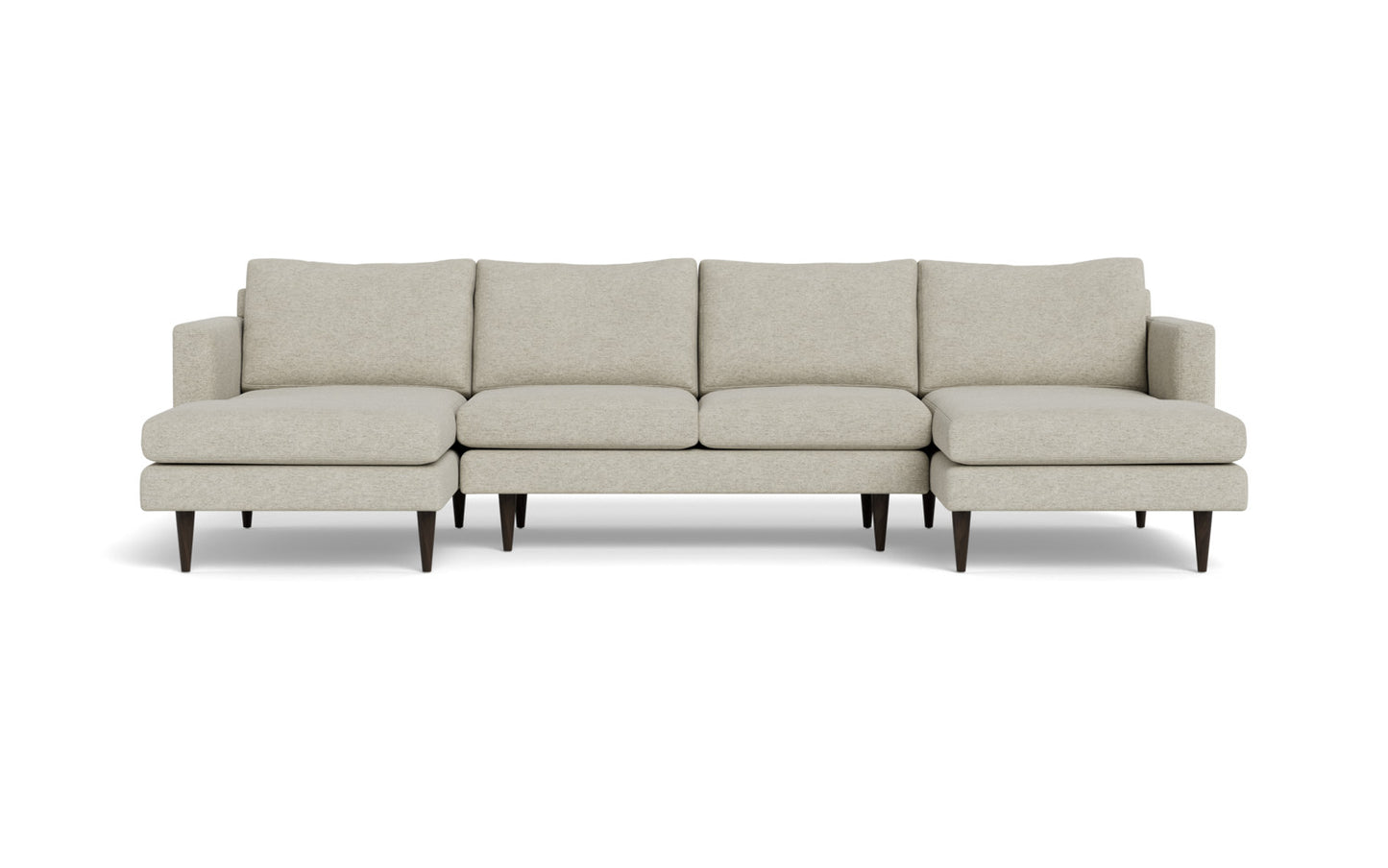 Wallace 126" Untufted Double Chaise U Sectional
