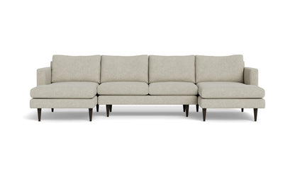 Wallace 126" Untufted Double Chaise U Sectional