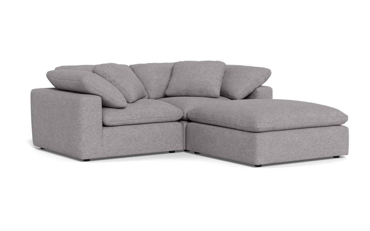 Fluffy 2 Piece Sofa w/Otto - Merit Graystone