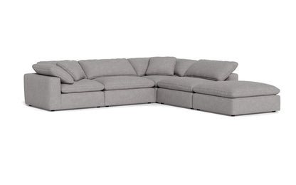 Fluffy 4 Piece Sectional w/Otto - Merit Graystone