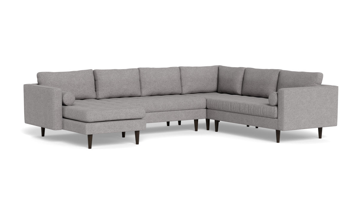 Ladybird 133" Corner Sectional with Left Chaise - Merit Graystone