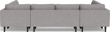 Ladybird 134" U Sectional - Merit Graystone