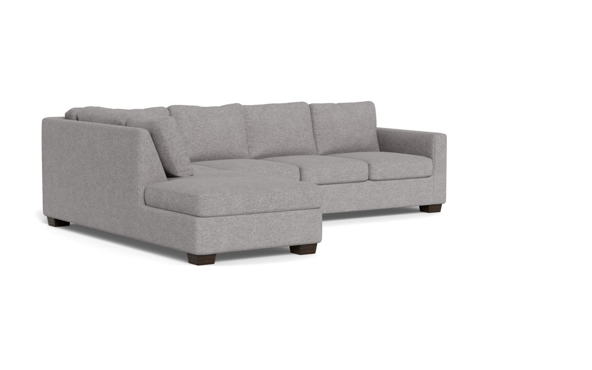 Track 121" Left Chaise Sectional - Merit Graystone