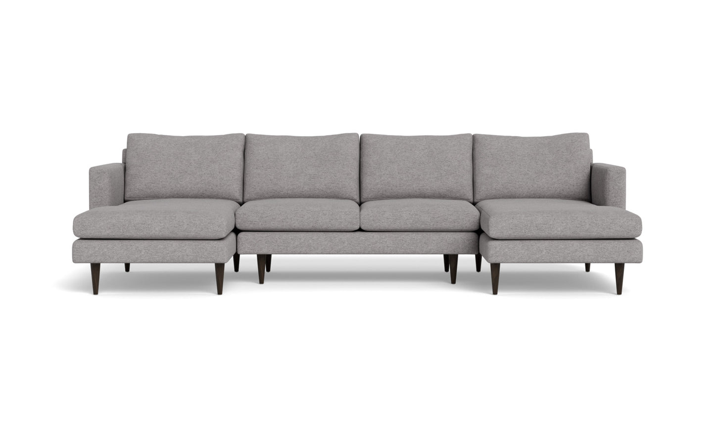 Wallace 126" Untufted Double Chaise U Sectional