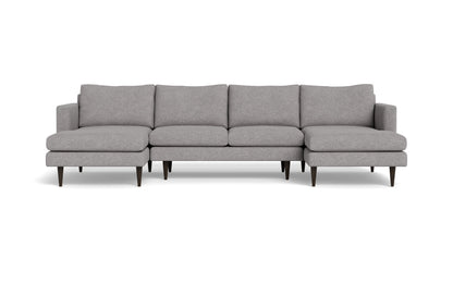 Wallace 126" Untufted Double Chaise U Sectional