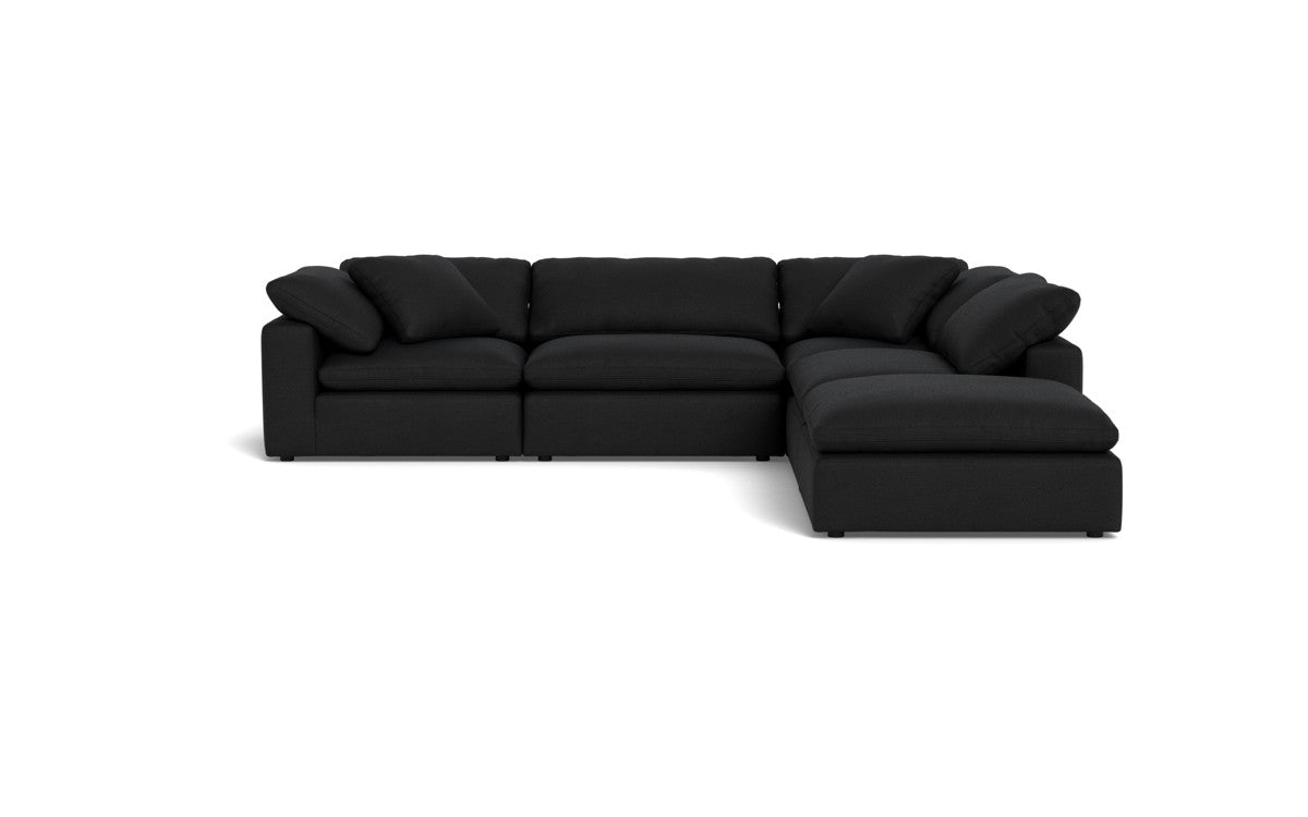 Fluffy 4 Piece Sectional w/Otto - Merit Onyx