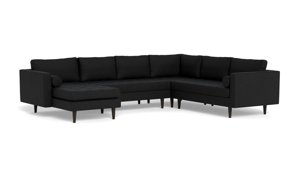 Ladybird 133" Corner Sectional with Left Chaise - Merit Onyx