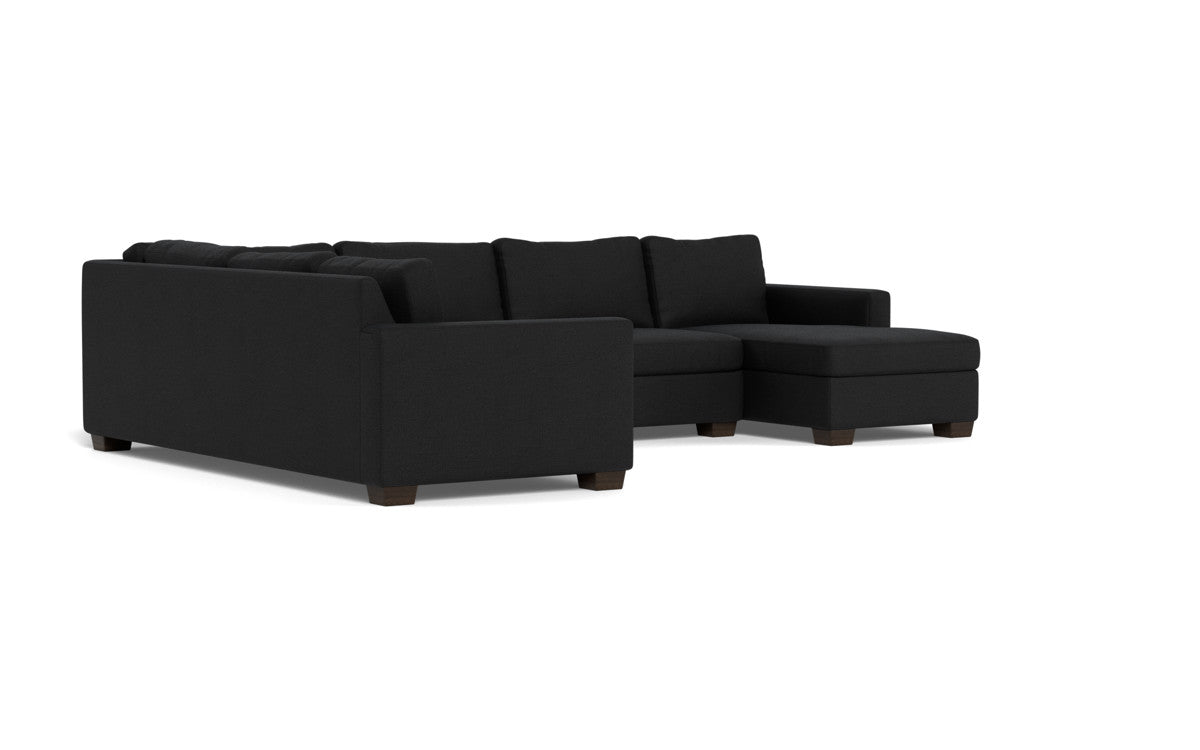Track 141" Corner Sectionals w. Right Chaise - Merit Onyx