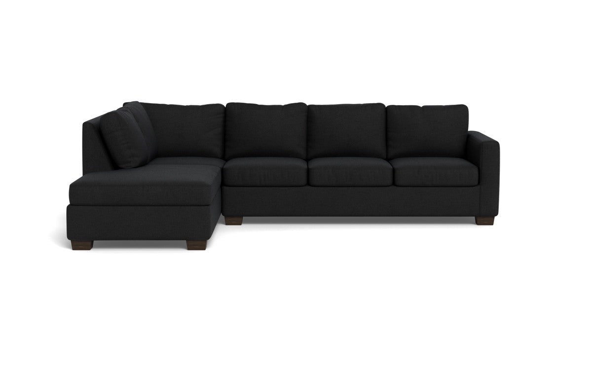 Track 121" Left Chaise Sectional - Merit Onyx