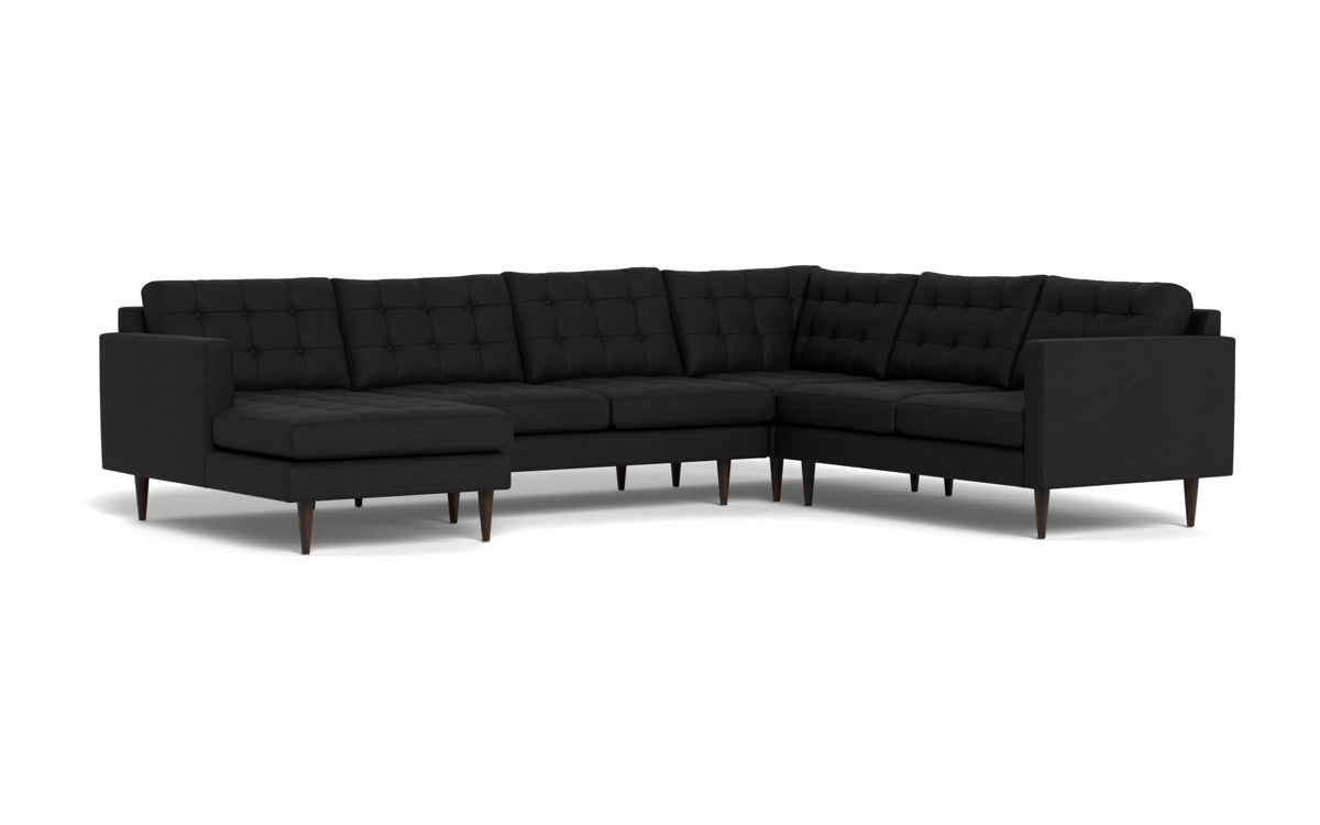 Wallace 131" Corner Sectionals w. Left Chaise - Merit Onyx