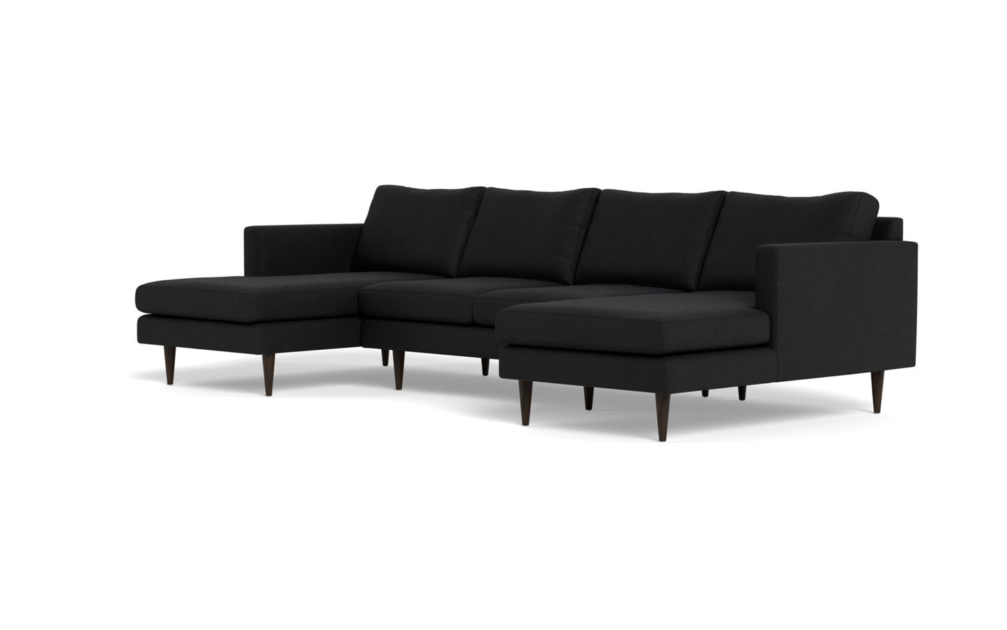 Wallace 126" Untufted Double Chaise U Sectional