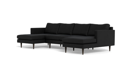 Wallace 126" Untufted Double Chaise U Sectional