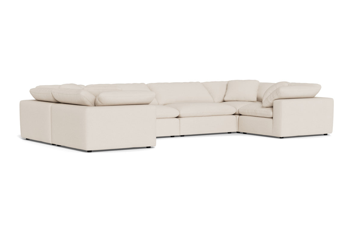 Fluffy 4 Corner U Sectional - Merit Snow