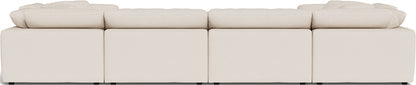 Fluffy 4 Corner U Sectional - Merit Snow