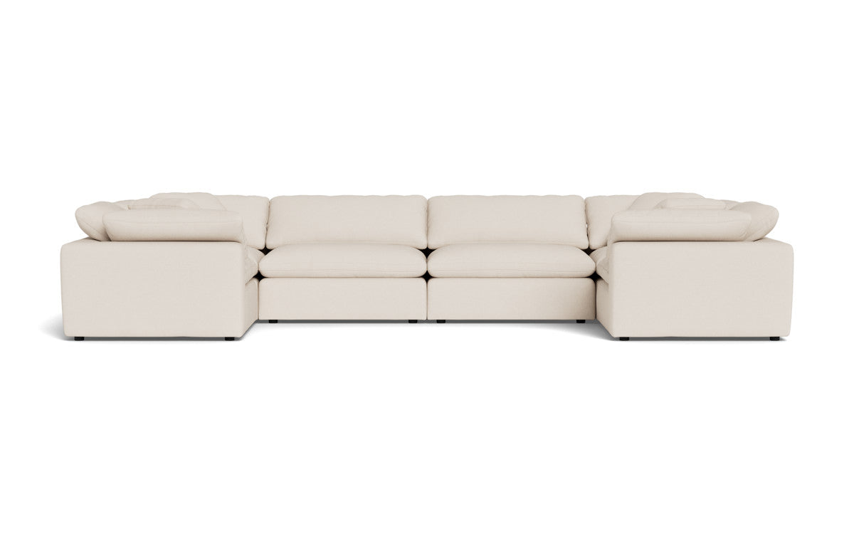 Fluffy 4 Corner U Sectional - Merit Snow