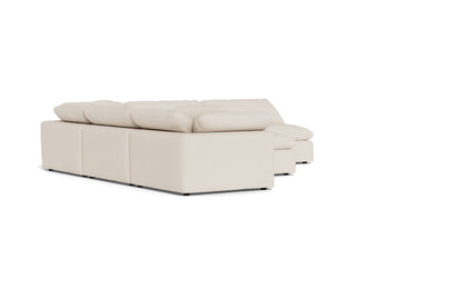 Fluffy 5 Piece Sectional W/Ottoman - Merit Snow