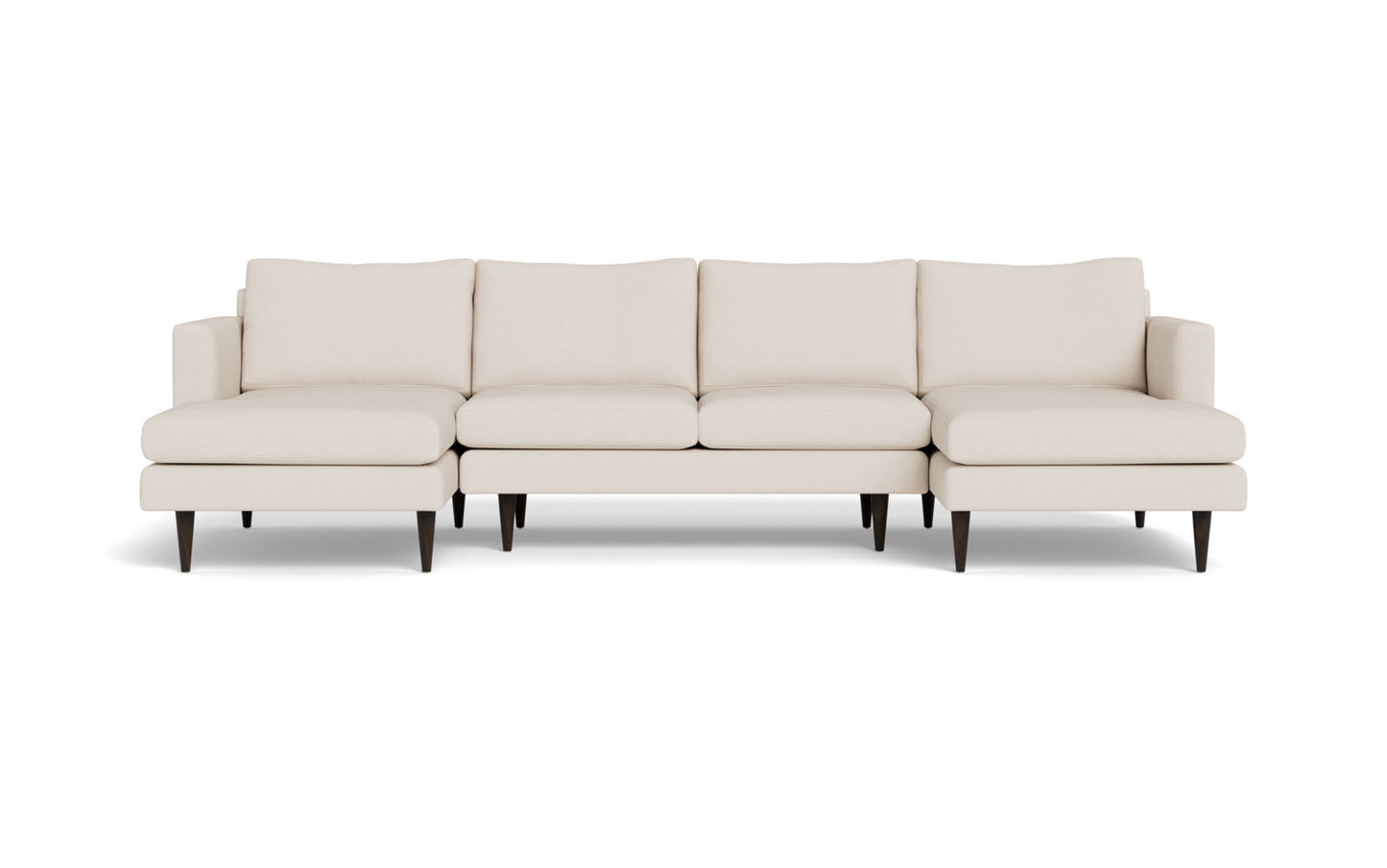Wallace 126" Untufted Double Chaise U Sectional