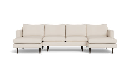Wallace 126" Untufted Double Chaise U Sectional