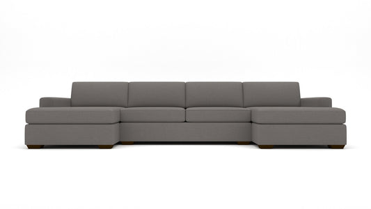 Mas Mesa 158" Deep Double Chaise With Armless Loveseat - Peyton Slate