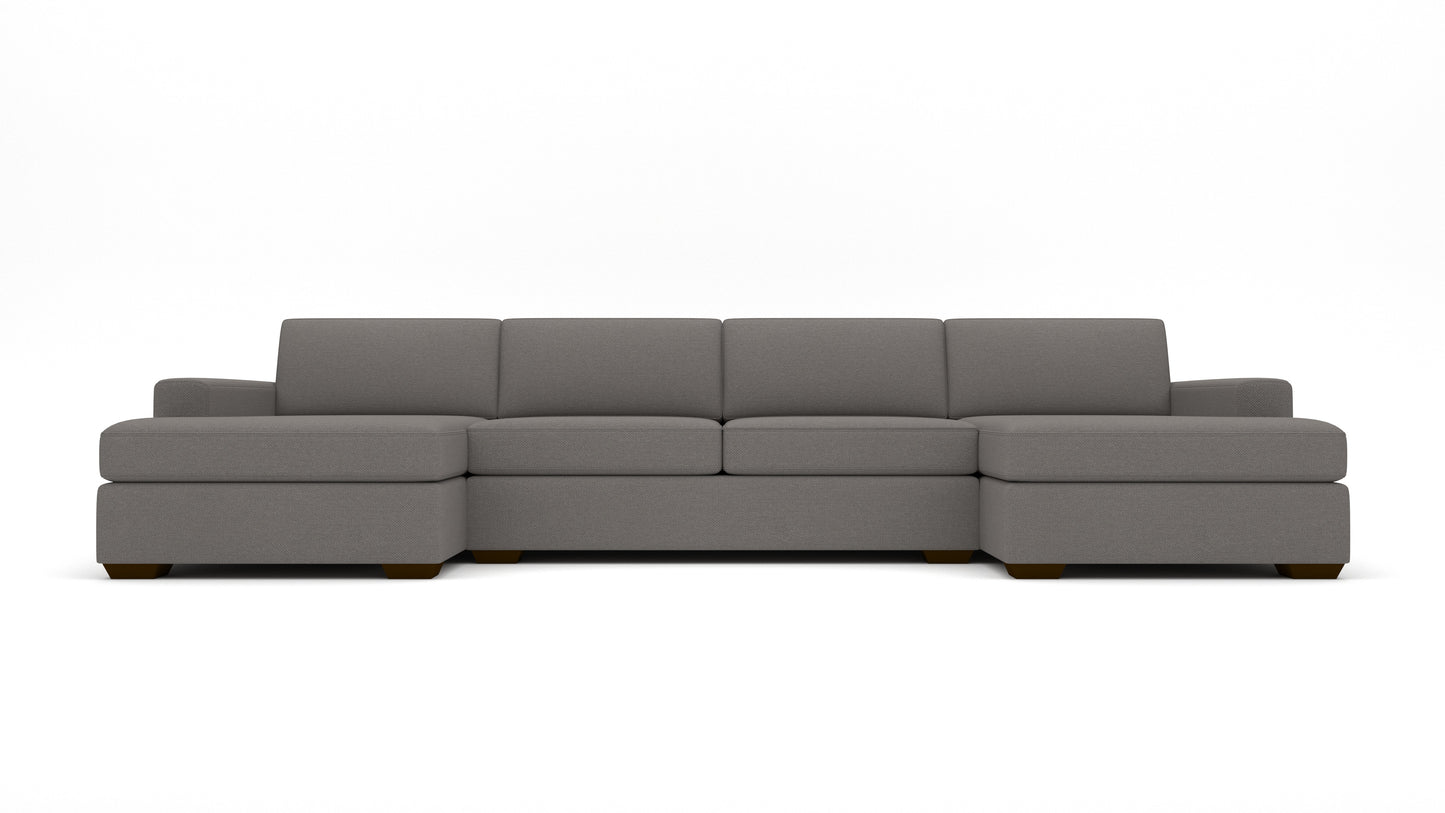 Mas Mesa 158" Deep Double Chaise With Armless Loveseat - Peyton Slate