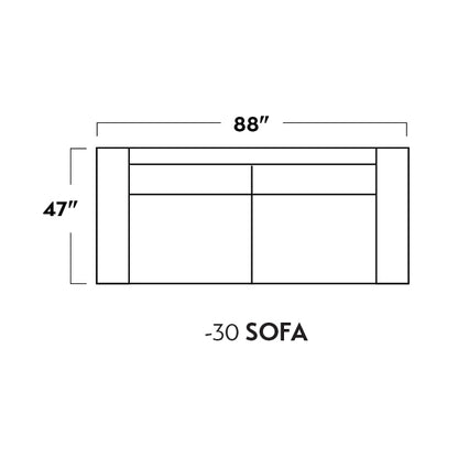 Mas Mesa 88" Deep Sofa -