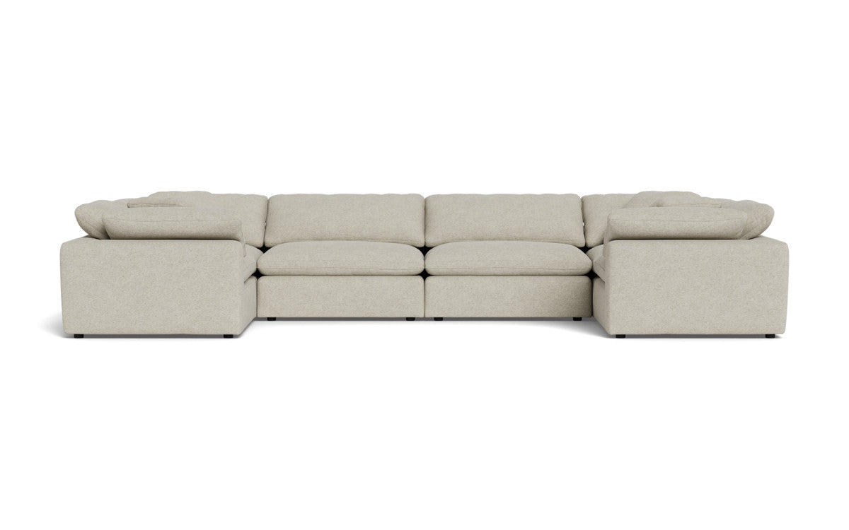 Fluffy 4 Corner U Sectional - Merit Dove