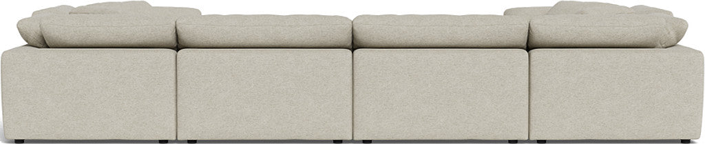 Fluffy 4 Corner U Sectional - Merit Dove