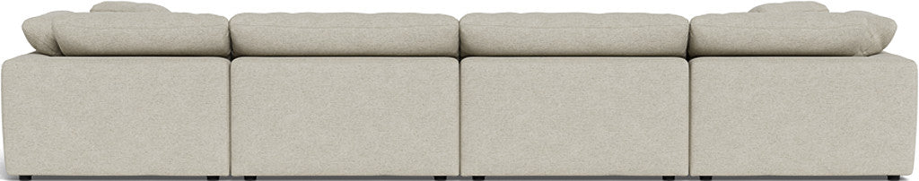 Fluffy 4 Piece Sectional W/Double Otto - Merit Dove