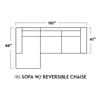 Mesa 101" Reversible Sofa Chaise -