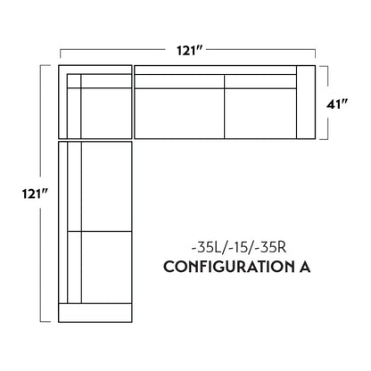 Mesa 121" Corner Sectional - Alley Pepper