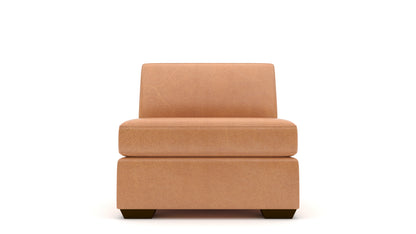 Mesa Leather Armless Chair - Hudson Lager