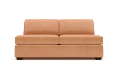 Mesa Leather Armless Loveseat