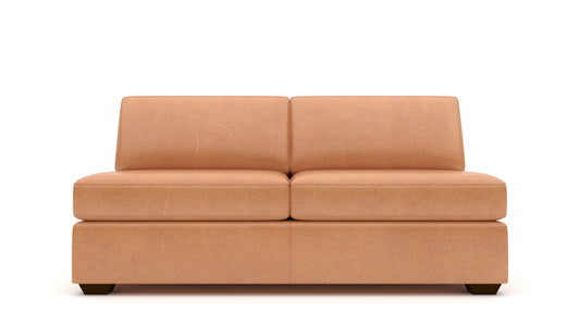 Mesa Leather Armless Loveseat