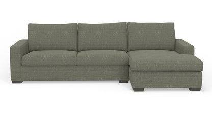 Mesa 123" Right Chaise Sectional - Nepal Olive