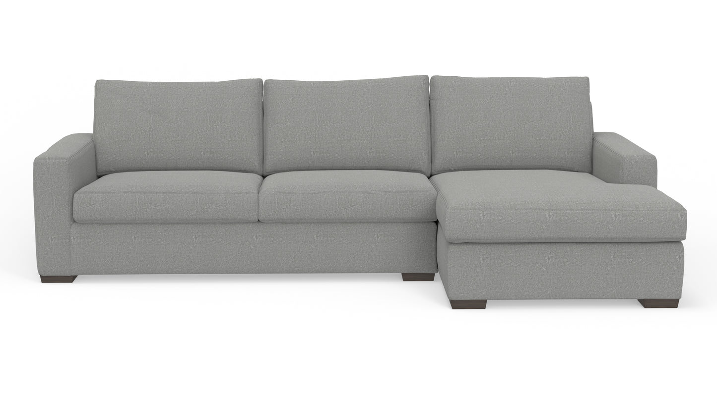 Mesa 123" Right Chaise Sectional - Nepal Pebble