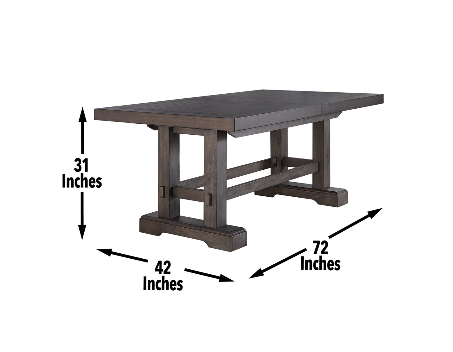 Nara 108" Rectangle Dark Dining Table