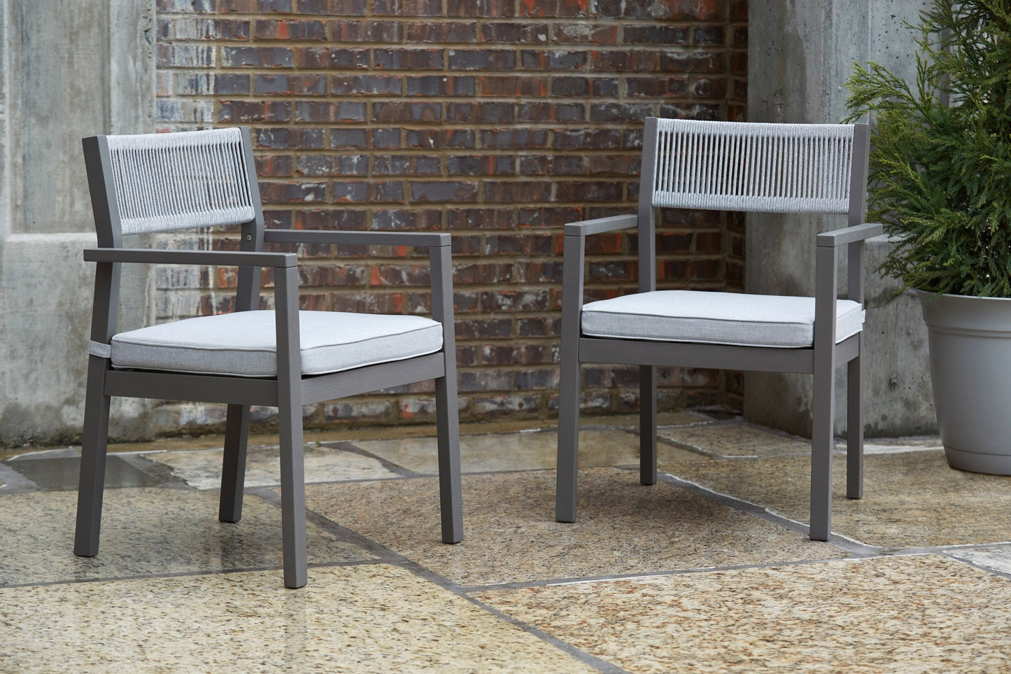 Elliana Outdoor Dining Arm Chairs (pr) -