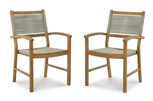 Jireh Outdoor Dining Arm Chairs (pr)