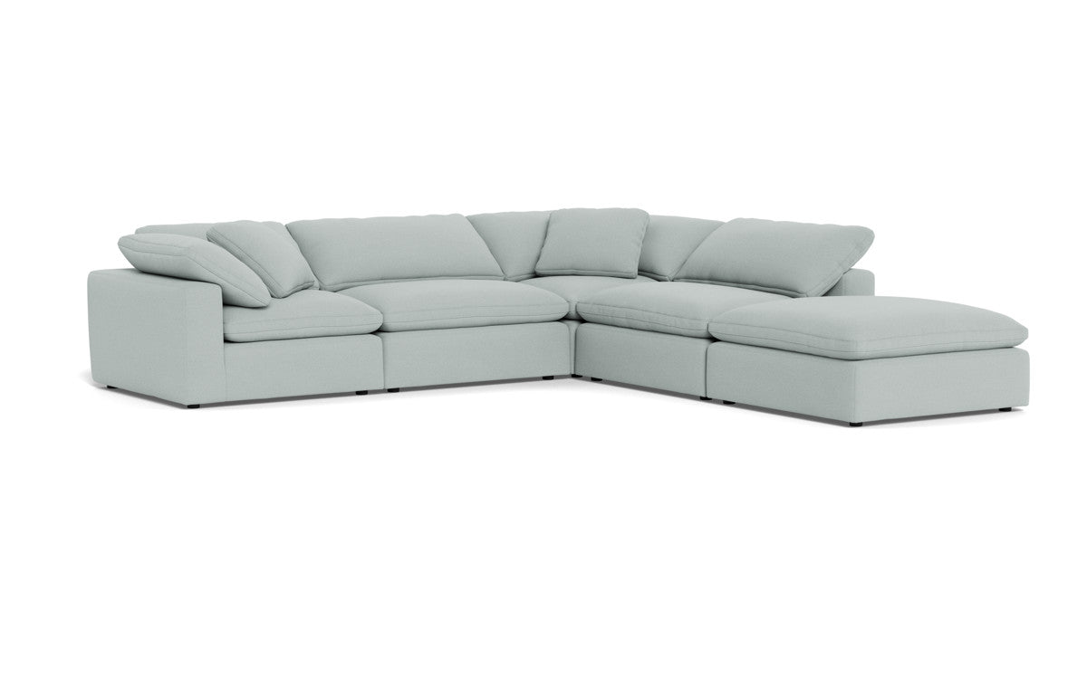 Fluffy 4 Piece Sectional w/Otto - Peyton Light Blue