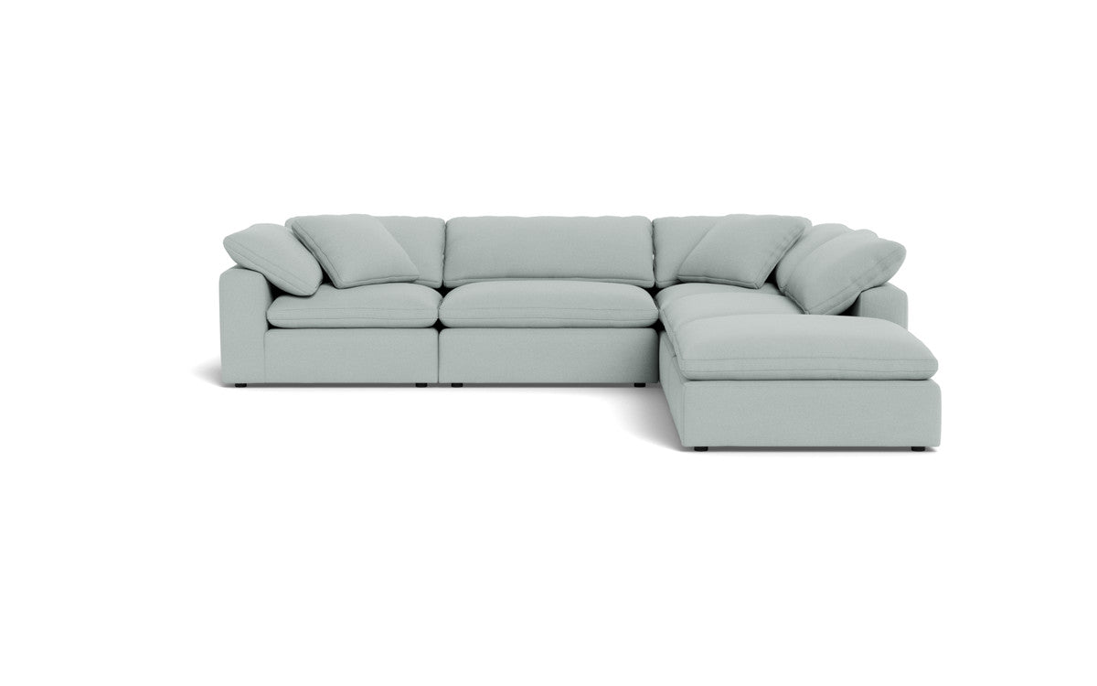 Fluffy 4 Piece Sectional w/Otto - Peyton Light Blue