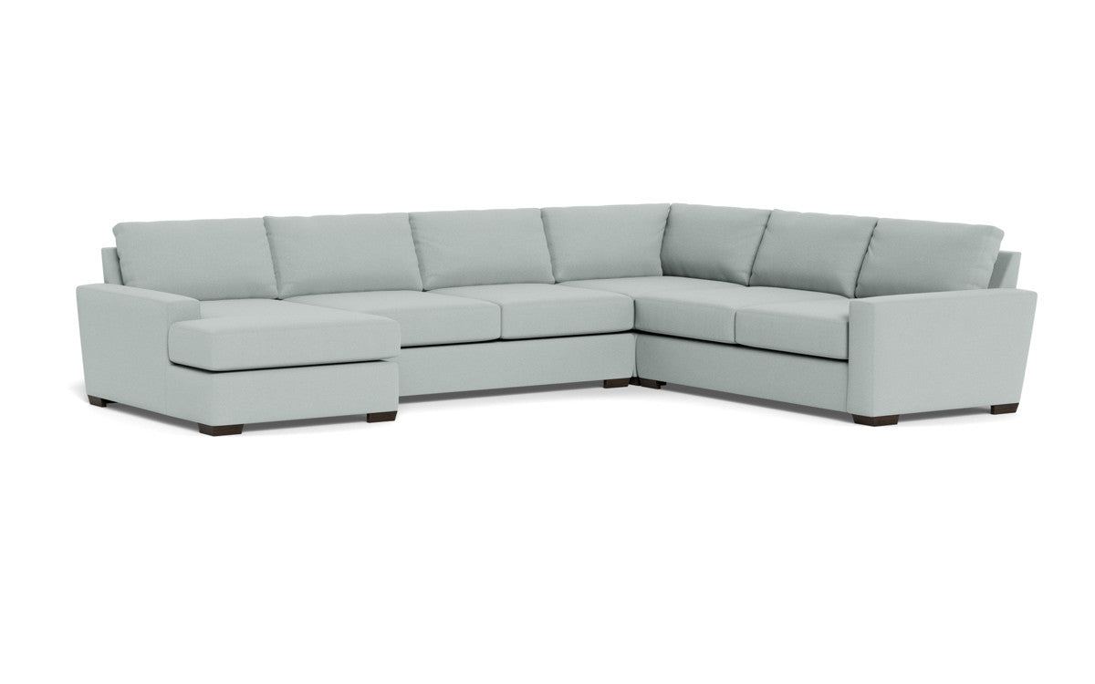 Mas Mesa 162" Deep Corner Sectionals w. Left Chaise - Peyton Light Blue